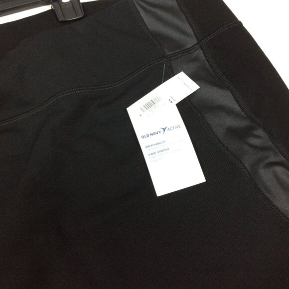 NWT Black Leggings Pants Old Navy Active High Rise Ankle Zip Casual Chic 4X - Picture 7 of 15